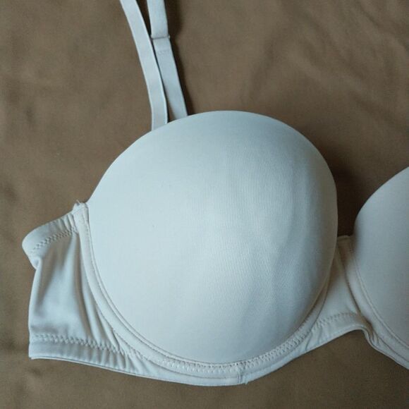 Victoria’s Secret PINK Wear Everywhere Multiway Push Up Bra 36B Beige Nude - Picture 2 of 10